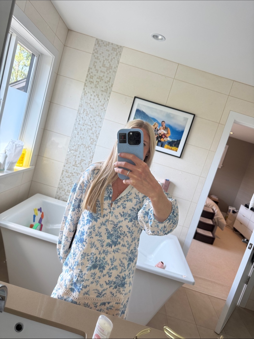 Tuckernuck Blue and White Floral Mini Dress